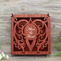 Wooden Box Engraved Text Customized Gift Box